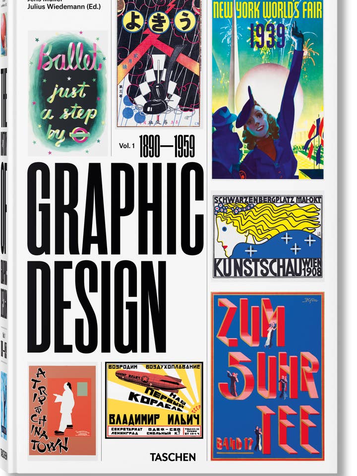 A História do Design Gráfico. Vol. 1. 1890—1959 (Alemão, Francês, Inglês) por atacado de TASCHEN Europe