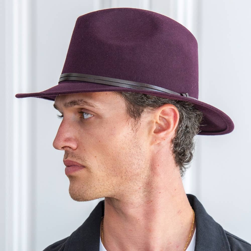 TRAVAUX EN COURS... - Wholesale Fedora - Women's - FELT HAT - leather band, sewn brim80