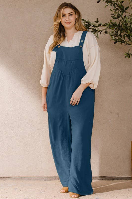 Oddi - Wholesale Jumpsuit - Women's - Plus Solid Button Sling Jumpsuit27