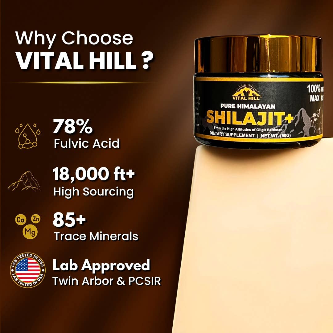Vital Hill - Wholesale Oral Supplement/Vitamin - Vital Hill Premium Himalayan Shilajit - Energy Supplement4