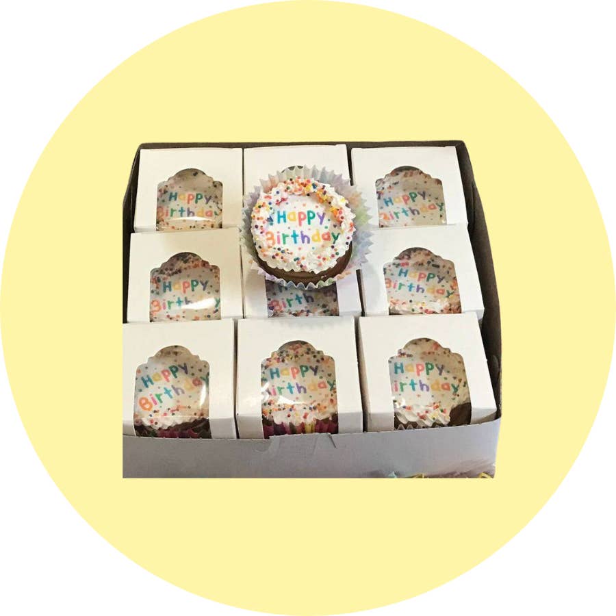 Bakery Dog - Wholesale Pet Treats - Dog - Happy Birthday Edible Image Dog Cupcake Set