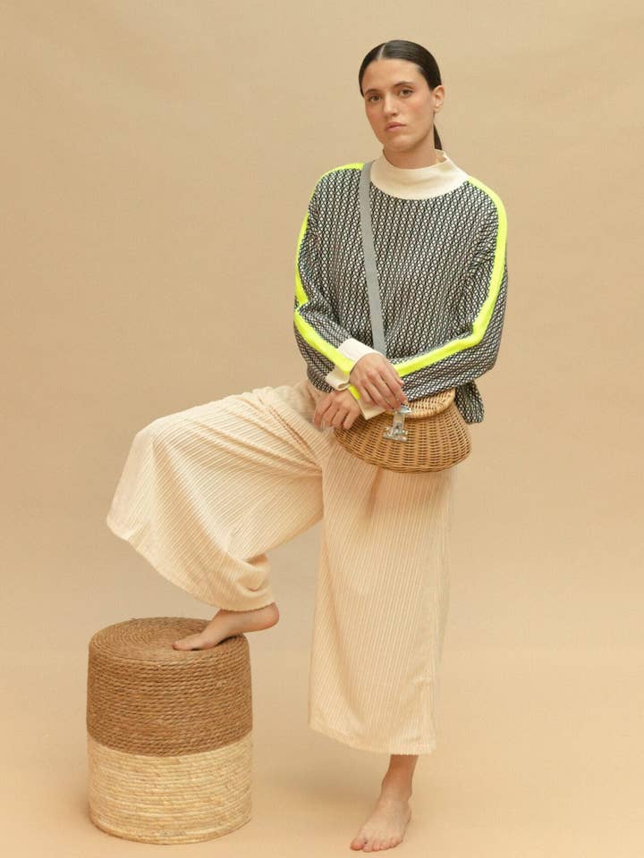 Long corduroy culottes for wholesale by PAN Producto Básico