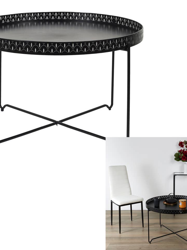 Tavolino in Metallo Nero 78X78Xcm per la vendita all'ingrosso da parte di Sfeerpunt