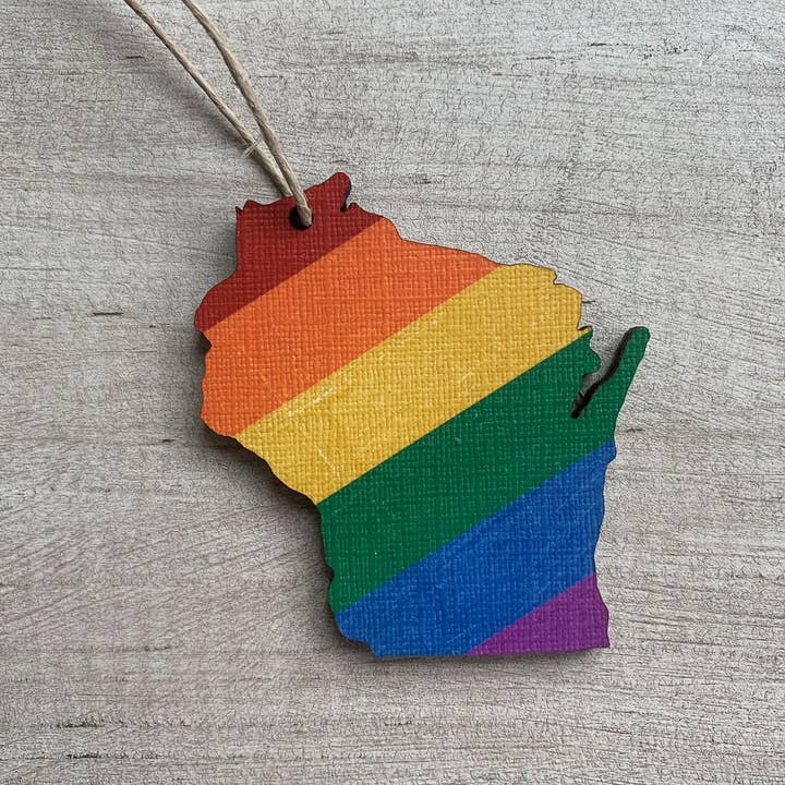 Wisconsin Pride Ornament for wholesale by Juniper & Spruce