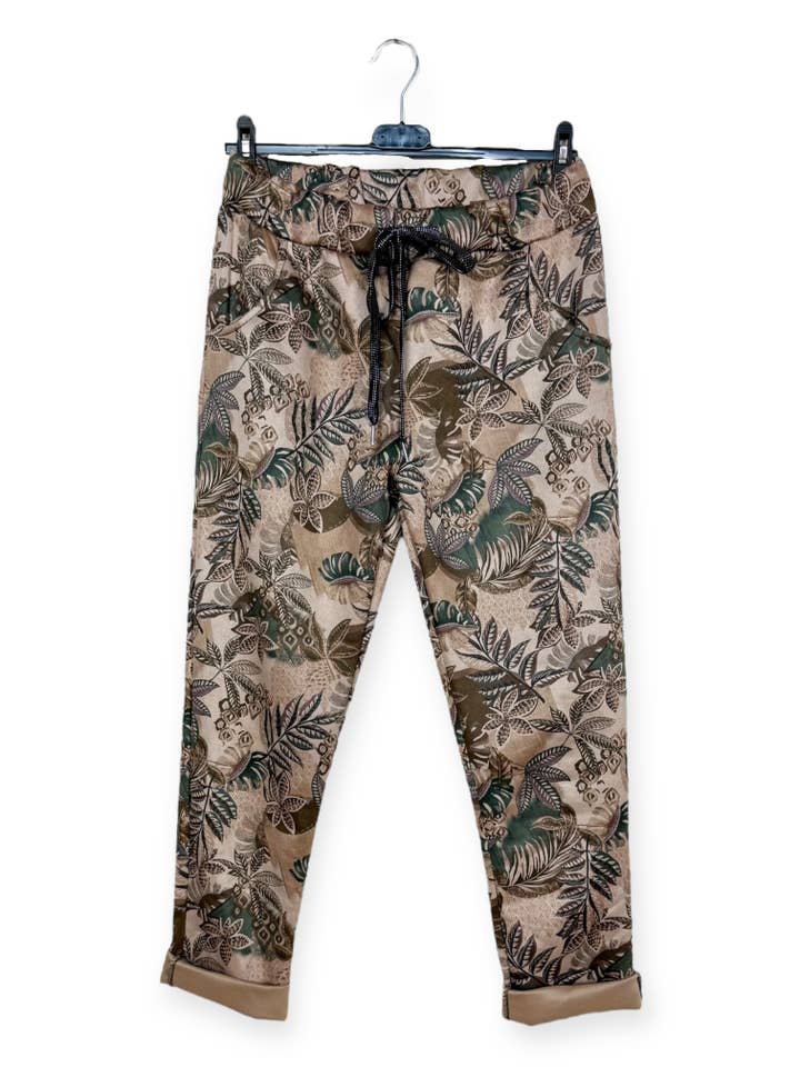 Lucky Nana - Wholesale Pants - Women's - AH 3107 - Patterned Jogger Pants36