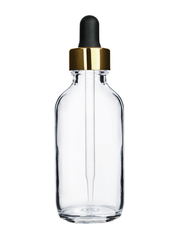 Best Bottles - Wholesale Essential Oil Holder - Boston Round Clear Bottle - 60ml (Multiple Dropper Colors)6