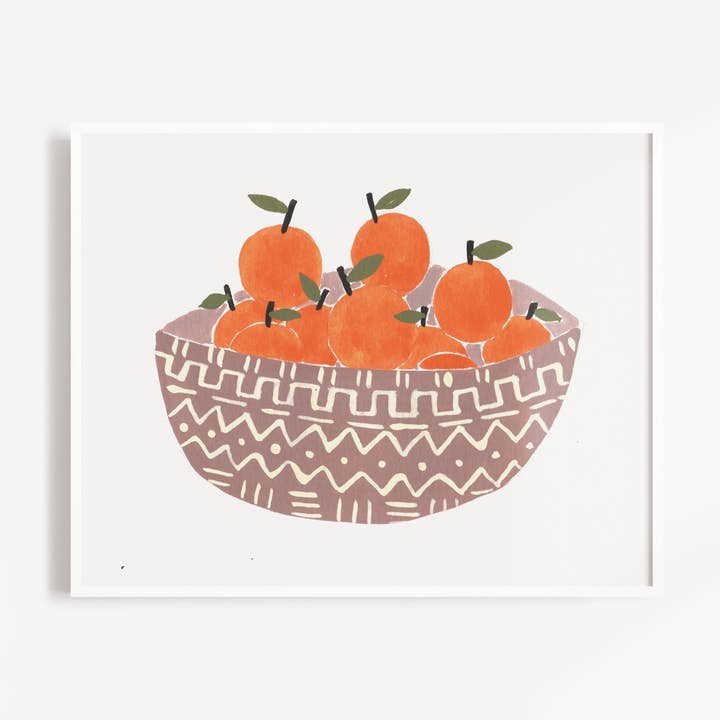 Orangefarbene Schale Kunstdruck für den Großhandel von Candace Wiant Art