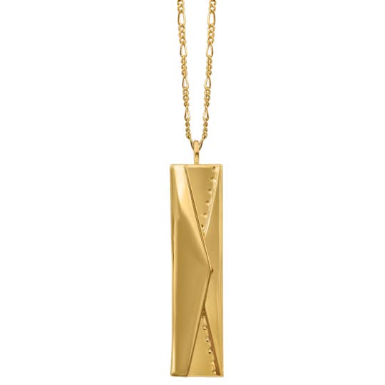 Fortune & Frame - Wholesale Locket Necklace - Envelope Fortune Locket - Gold
