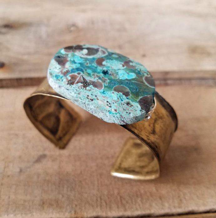 Lorraine Frances Jewelry - Wholesale Cuff Bracelet - Wire Wrapped Gem Cuff Bracelet0