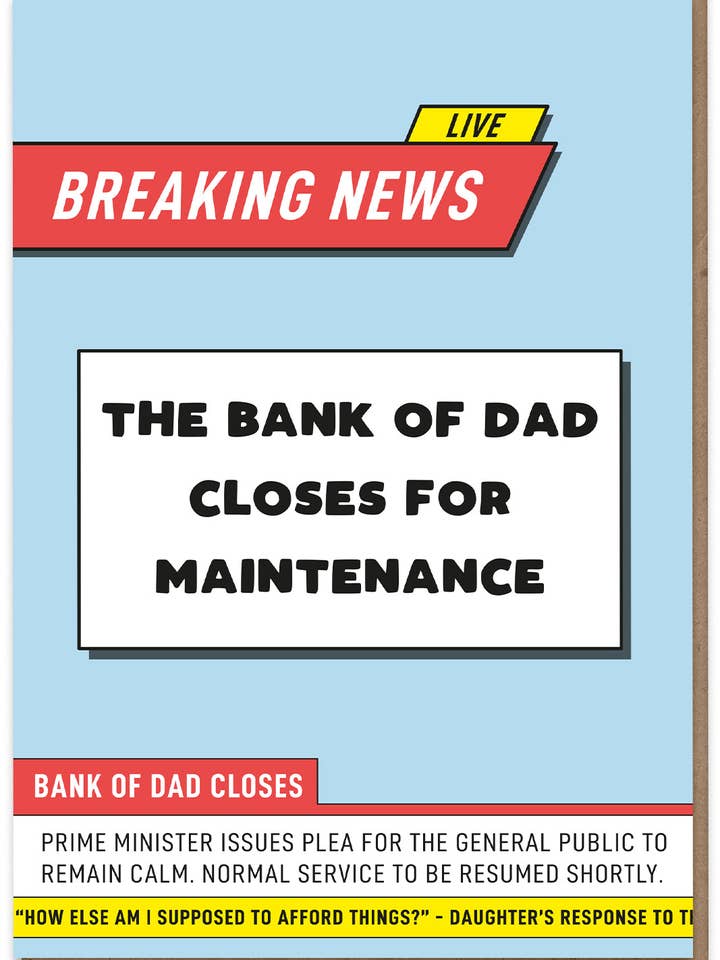 Vacances de la banque (de papa) pour la vente par Hood Greetings