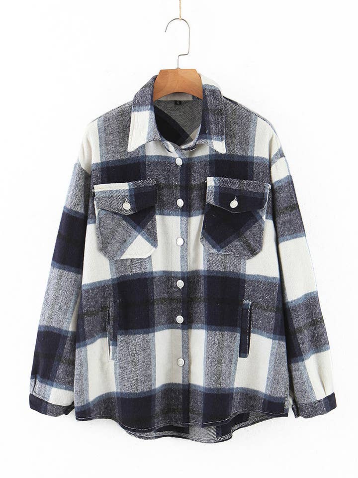 safistyle - Wholesale Shirt Jacket/Shacket - Women's - Casual Plaid Shirt Jacket6