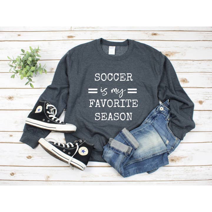 My Bella Vida Inc. - Wholesale Sweatshirt - Unisex - Soccer is my Favorite Season Sweatshirt