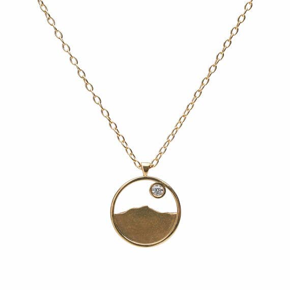 Camel's Hump necklace with diamond for wholesale by Courtney Reckord Jewelry