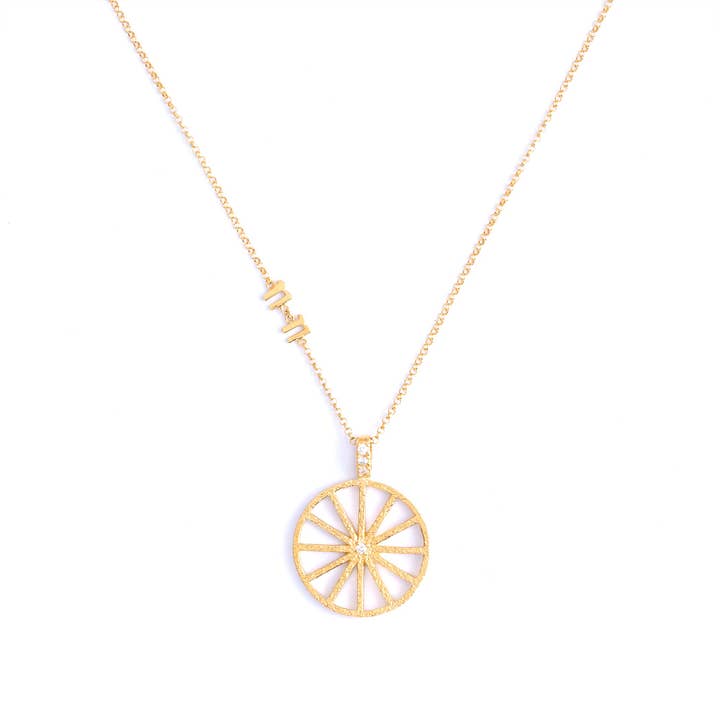 Le collier roue de l'horloge 11:11 pour la vente par The Crystal Boutique