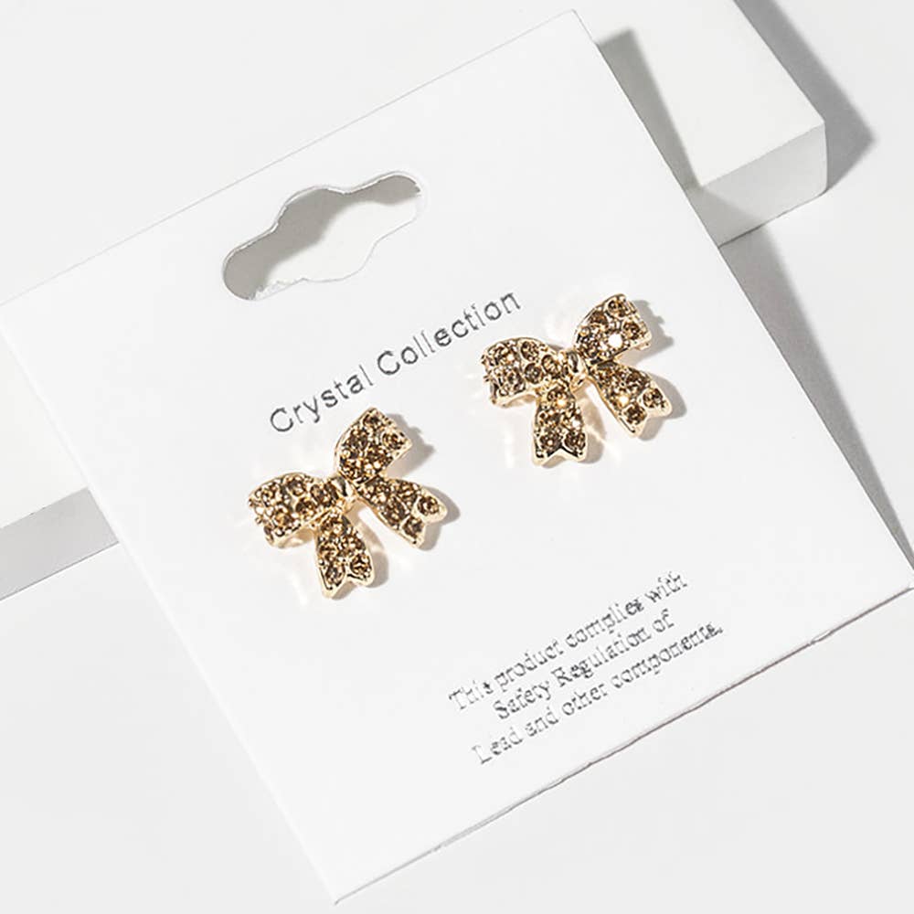 Sensibling Corp. - Vente Clous d'oreille - Boucles d'oreilles clous nœud en strass cristal23