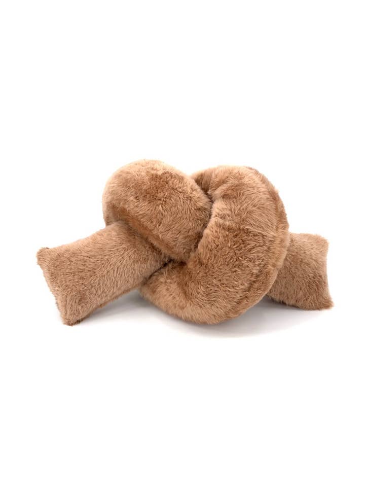 Sheepskin Knot Pillow for wholesale by Tasha Tarno