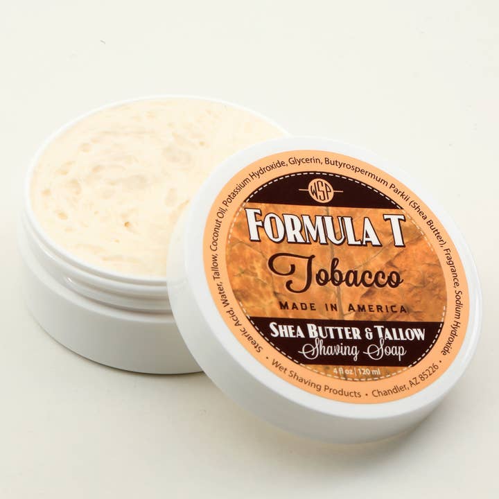 Wet Shaving Products - Wholesale Shave Soap - Men's - Formula T Shave Soap - Tobacco - 4 Fl oz