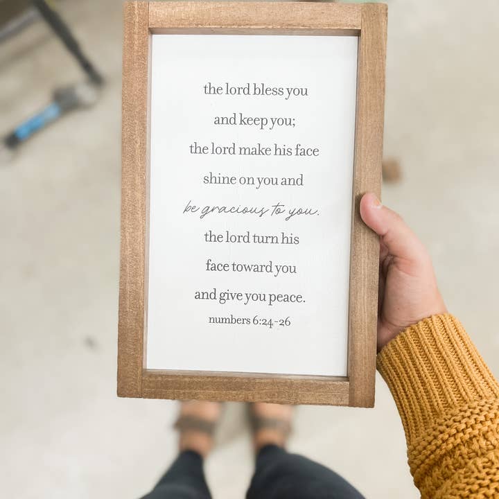 Lily and Sparrow - Wholesale Sign - The Lord Bless You and Keep You - Numbers 6:24-25