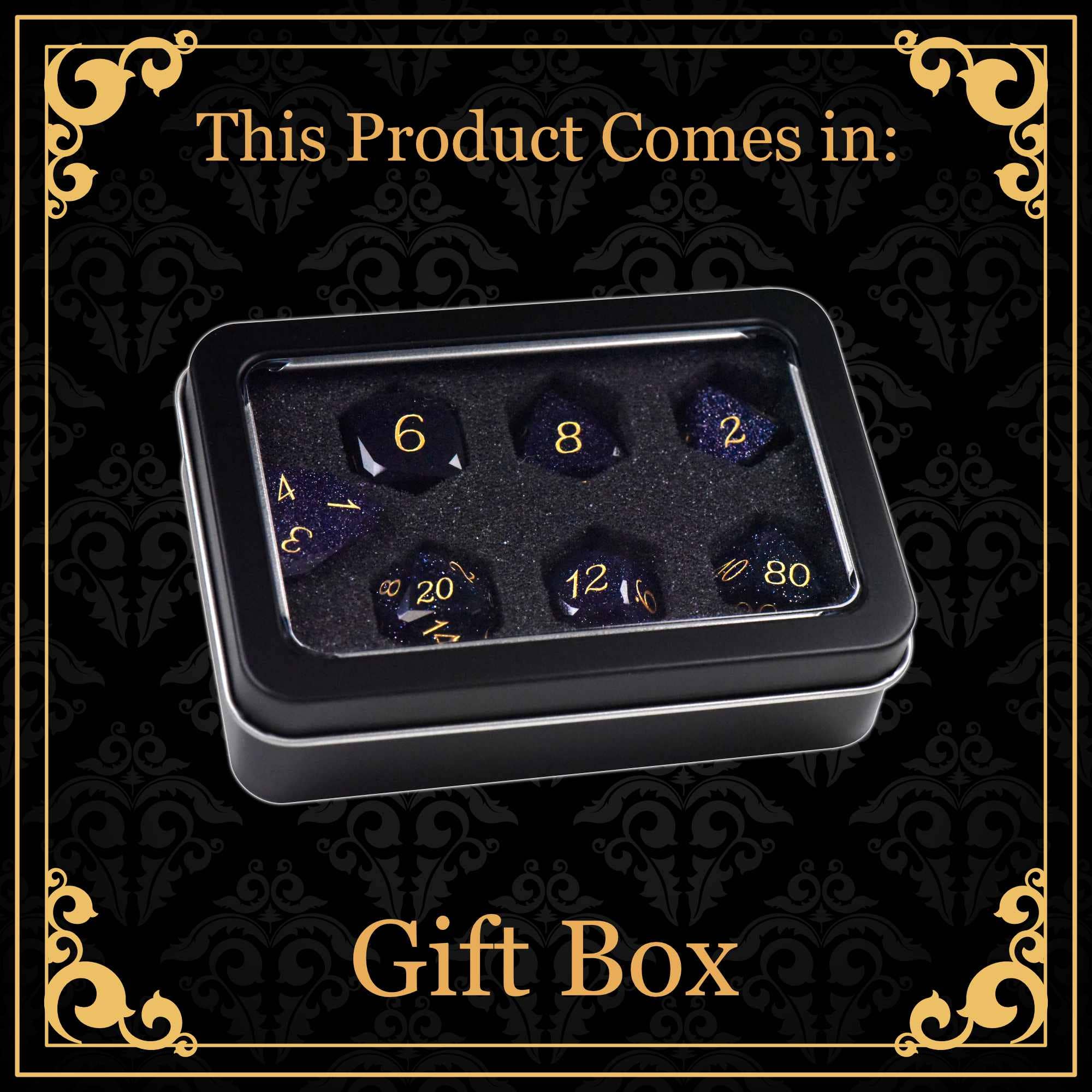 DNDDICE.COM – Dados por atacado – Conjunto de Dados Infinity Prism em Vidro (Caixa de Presente)2