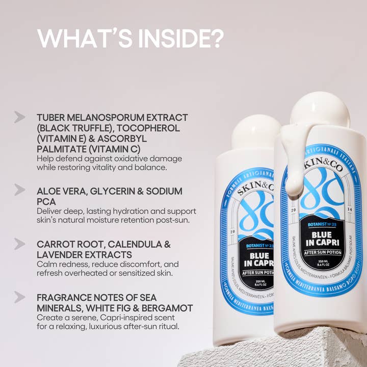 SKIN&CO Roma - Wholesale Aftersun/Sun Damage Repair Cream - BLUE IN CAPRI AFTER SUN POTION3