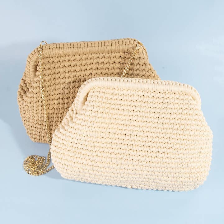 Collections by Fame Accessories - Wholesale Crossbody bag – Women's - Soft Braided Weave Chain Strap Shoulder Bag