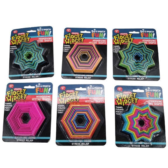 Novelty Closeout - Wholesale Fidget Toy - Kids - So Much Fun! Fractal Fidget Widget Toy Assortment - 12/Pack2