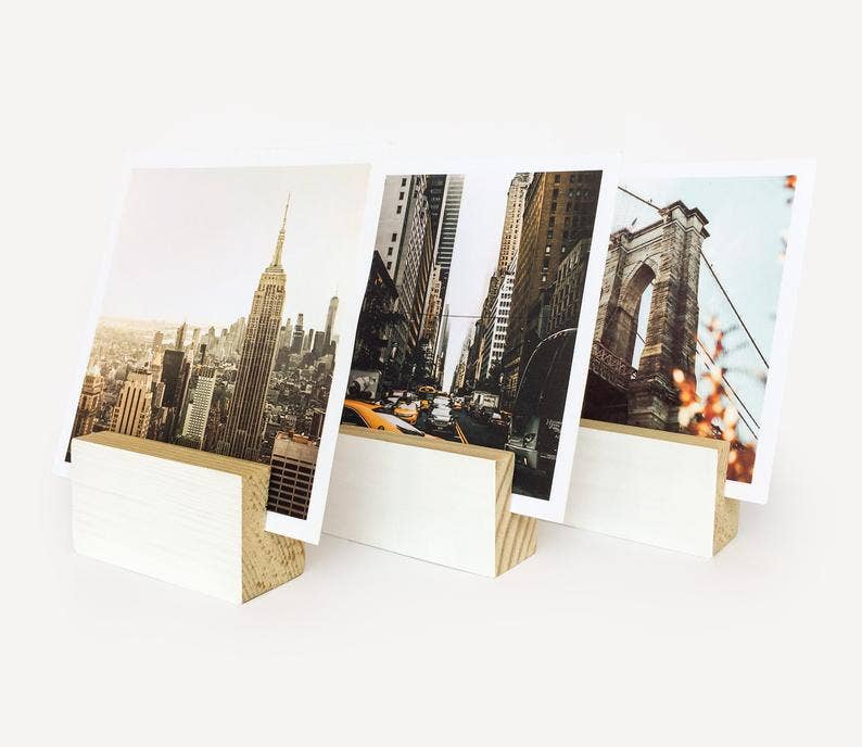 Wooden Objects Co - Wholesale Picture Frame Stand - White Block Wooden Photo Holder, Wood Picture Stand3