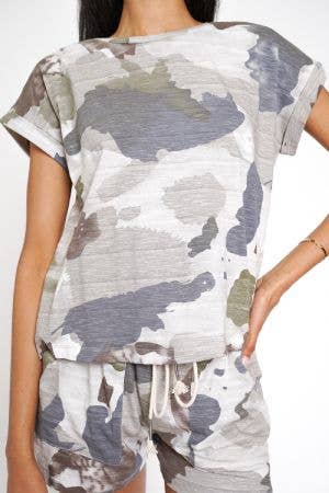 Mystree - Wholesale T-Shirt - Women's - 19132 Camo Print Top20