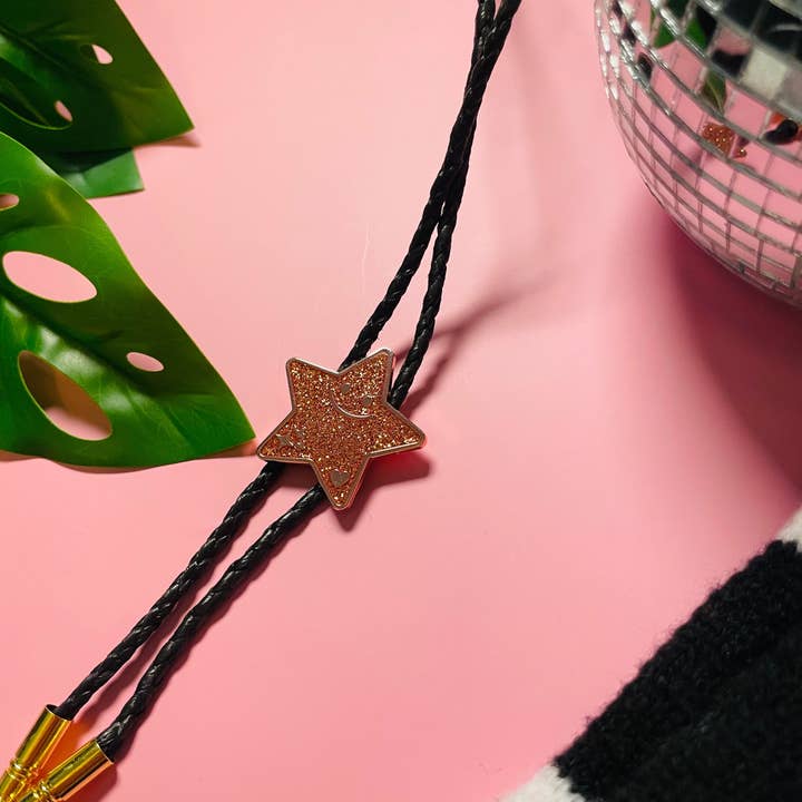 Drawings by Nicole - Wholesale Jewelry - Men's - Smiley Star Bolo Ties, jewelry for him her unisex necklace