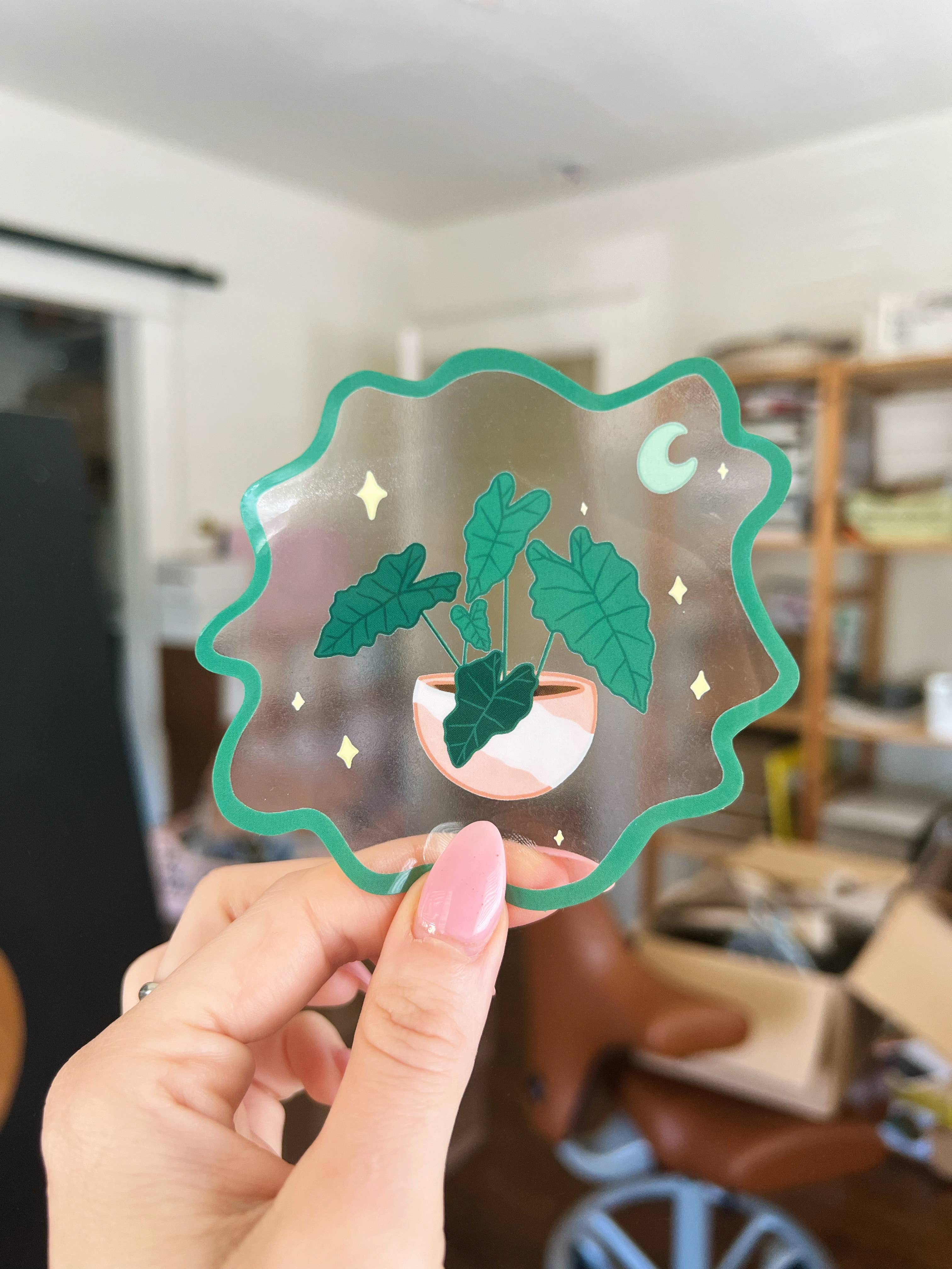 Jess Weymouth - Vendita all'ingrosso Adesivo - Adesivo trasparente pianta nello spazio2