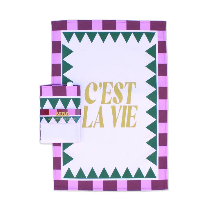 C'est La Vie Tea Towel for wholesale by Maddison Ball Creative
