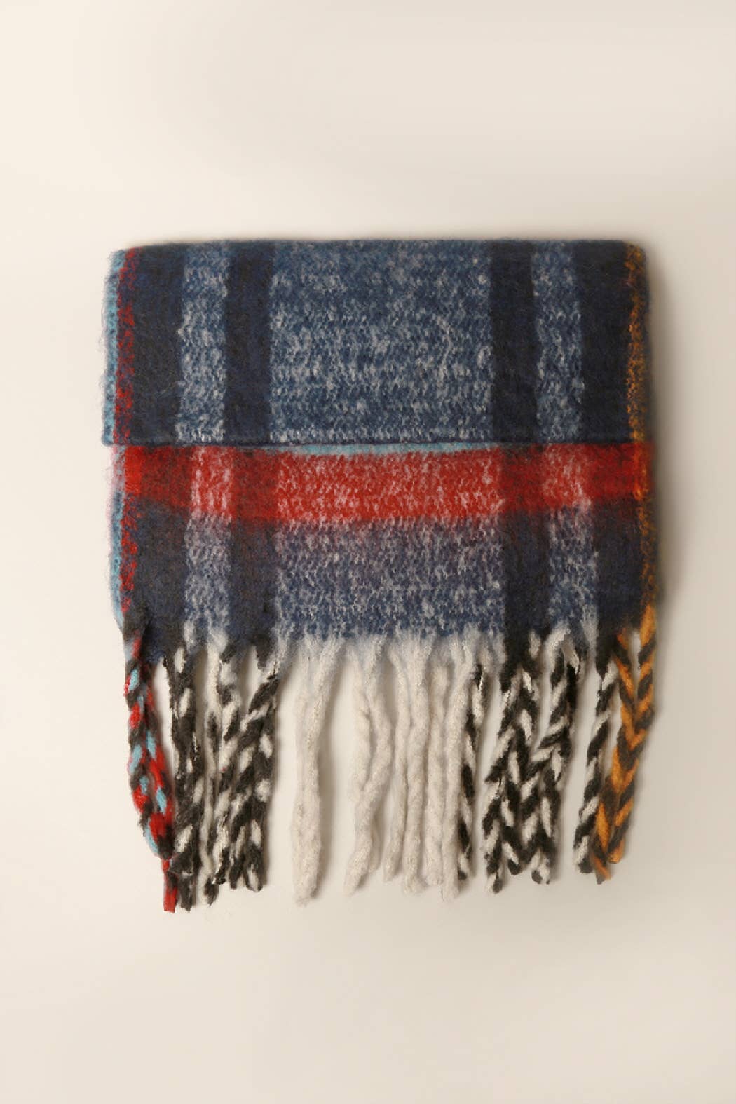 Fashion City - Wholesale Scarf - Women's - Women's Multi Stripe Cozy Scarf w Fringe9