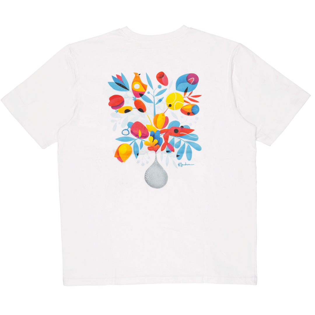 AndFeelings – Engroshandel T-shirt med print - Dame – Flores Kortærmet T-shirt Hvid0