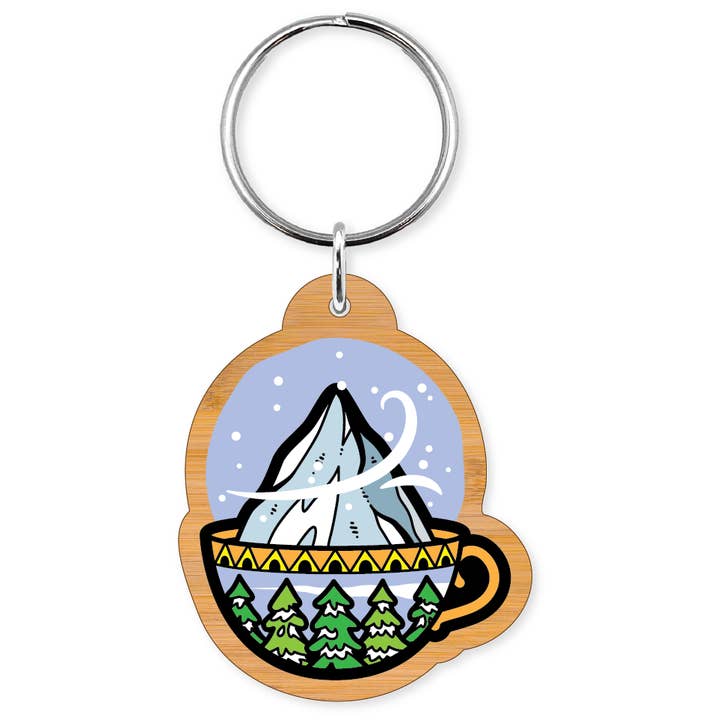 Morris Magnets – wholesale Keychain – Unisex – Keychain - Tea Cup Snow Globe2