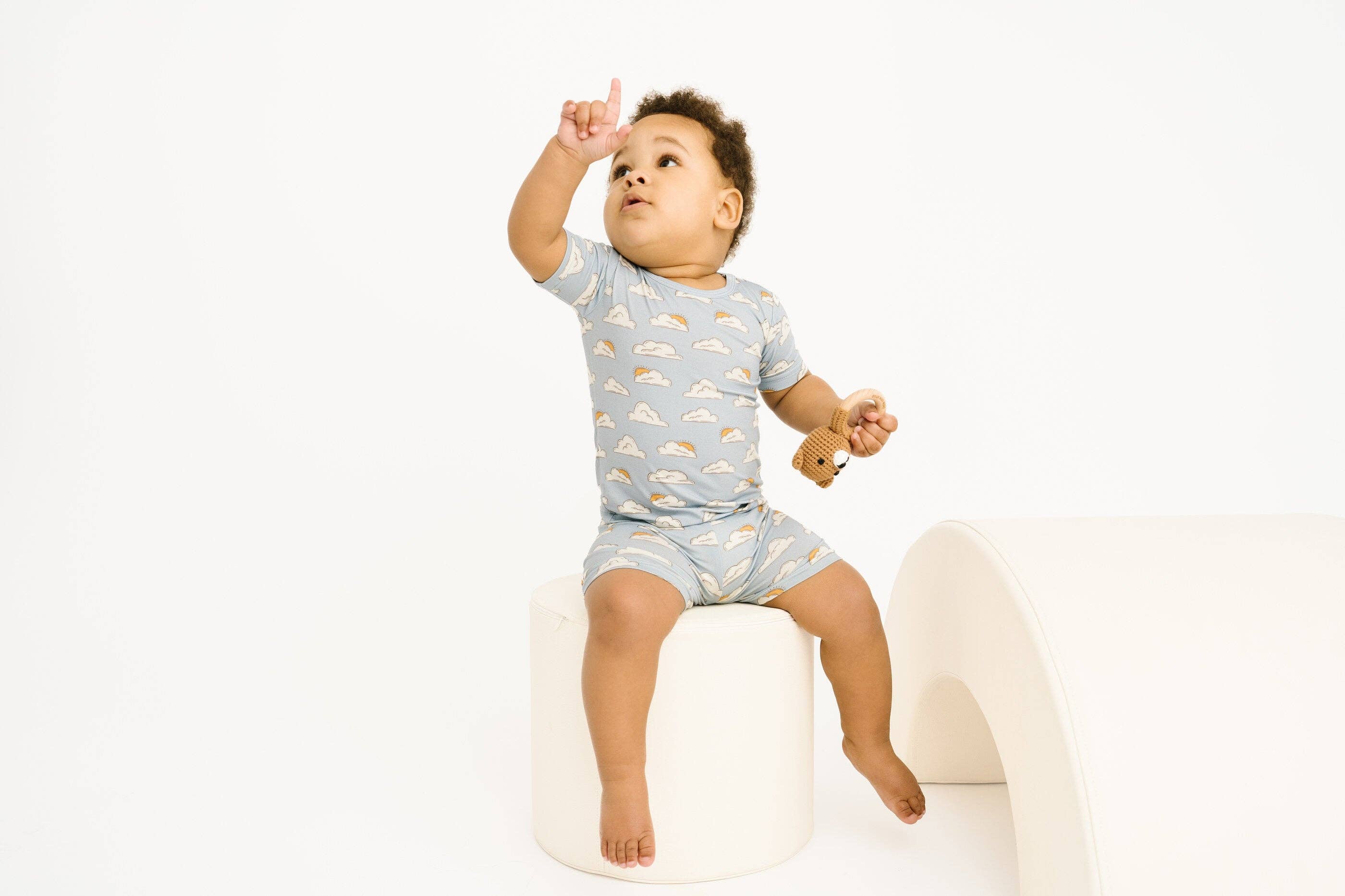 Little One Shop - Wholesale Sleepwear Set - Kids - Dreamy Skies Bamboo Shorts Set4