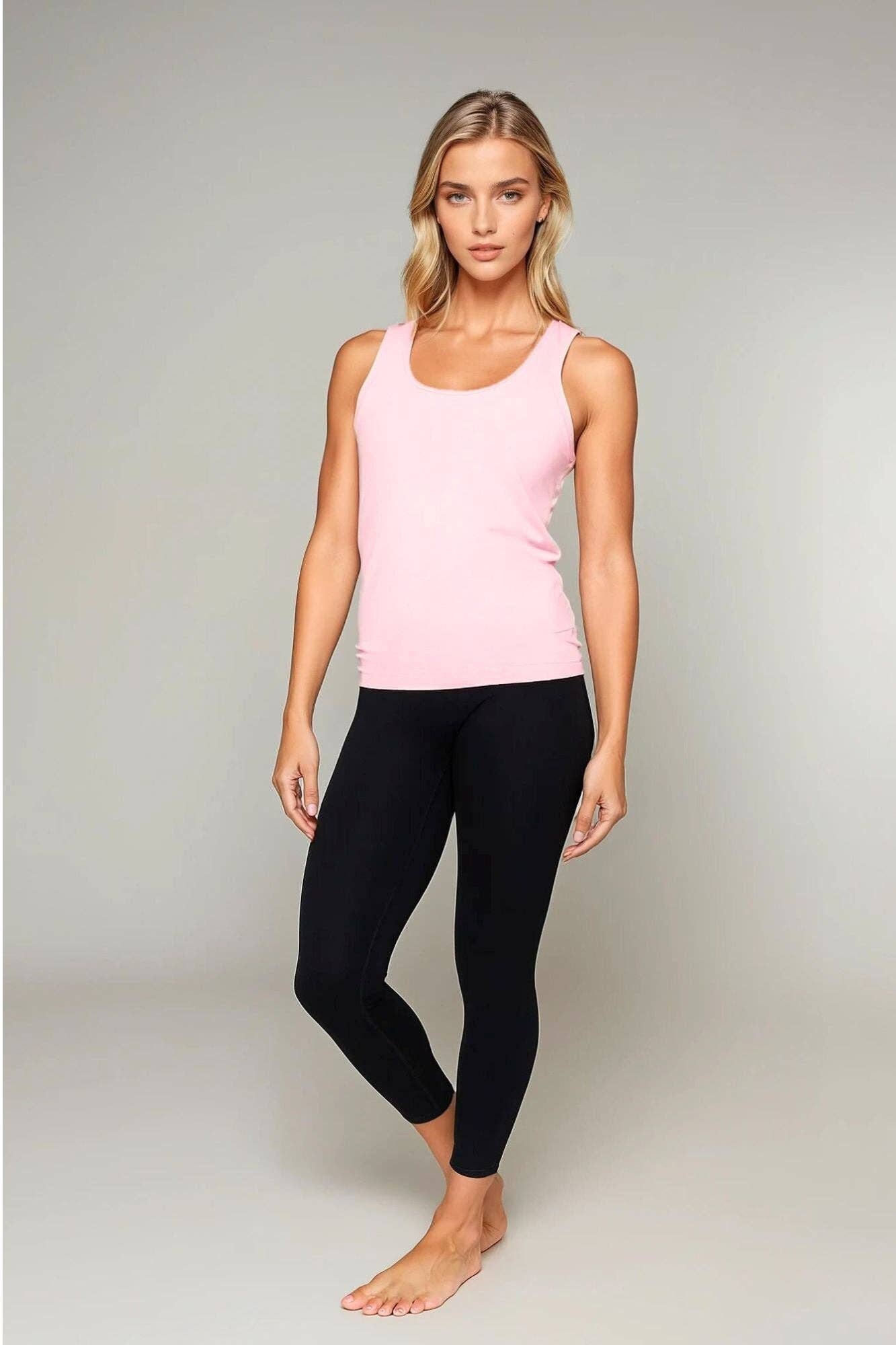 Athletic Vest Tank Top Blush Pink for wholesale on Faire2