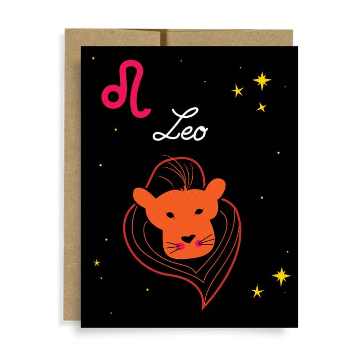Tarjeta de Leo del Zodíaco para venta al por mayor de Neighborly Paper