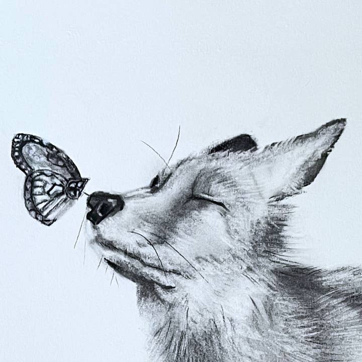 Butterfly Kiss Giclee Print for wholesale by Emer McCourt Animal Art