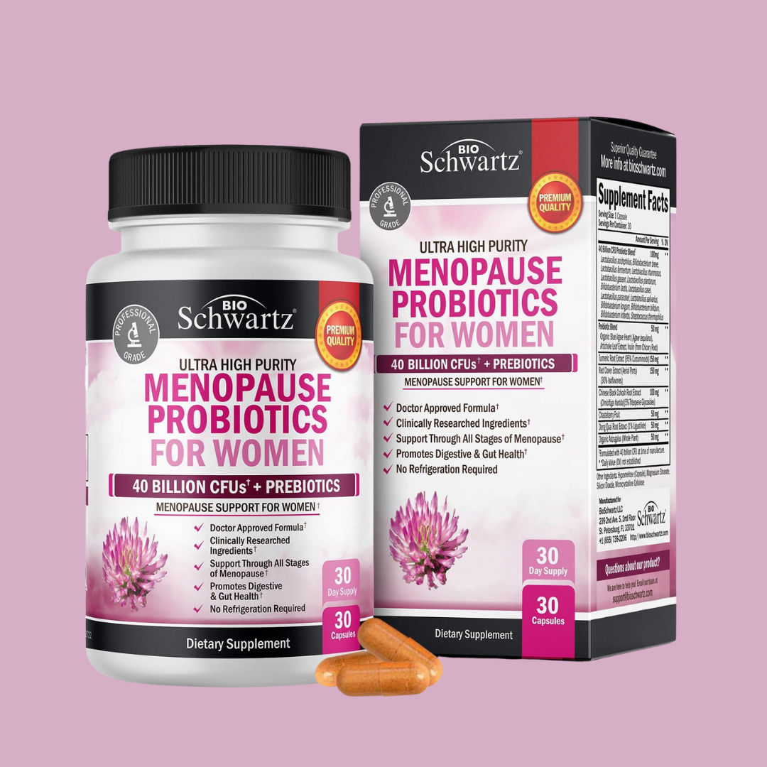 BioSchwartz - Wholesale Oral Supplement/Vitamin - Menopause Probiotics for Women: Symptom Relief (30 Cap)7