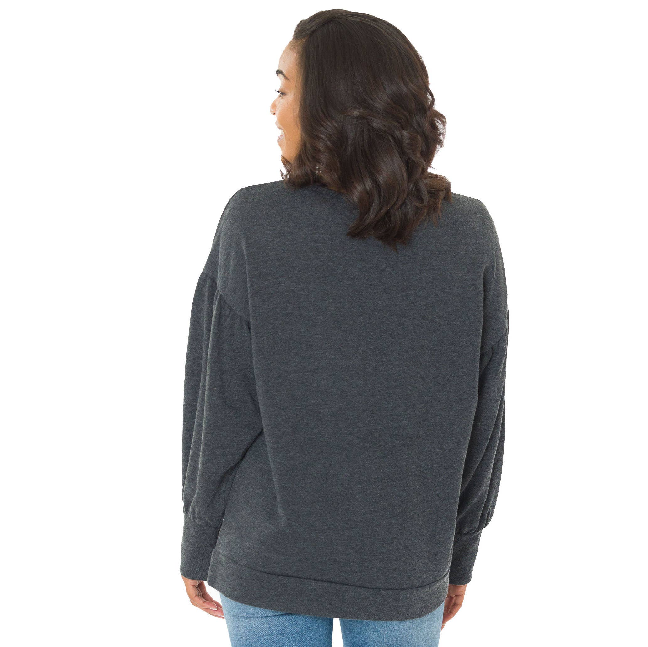 Flying Colors Apparel - Wholesale Sweatshirt - Women's - Ohio State Buckeyes Sequin Brooklyn Pullover3