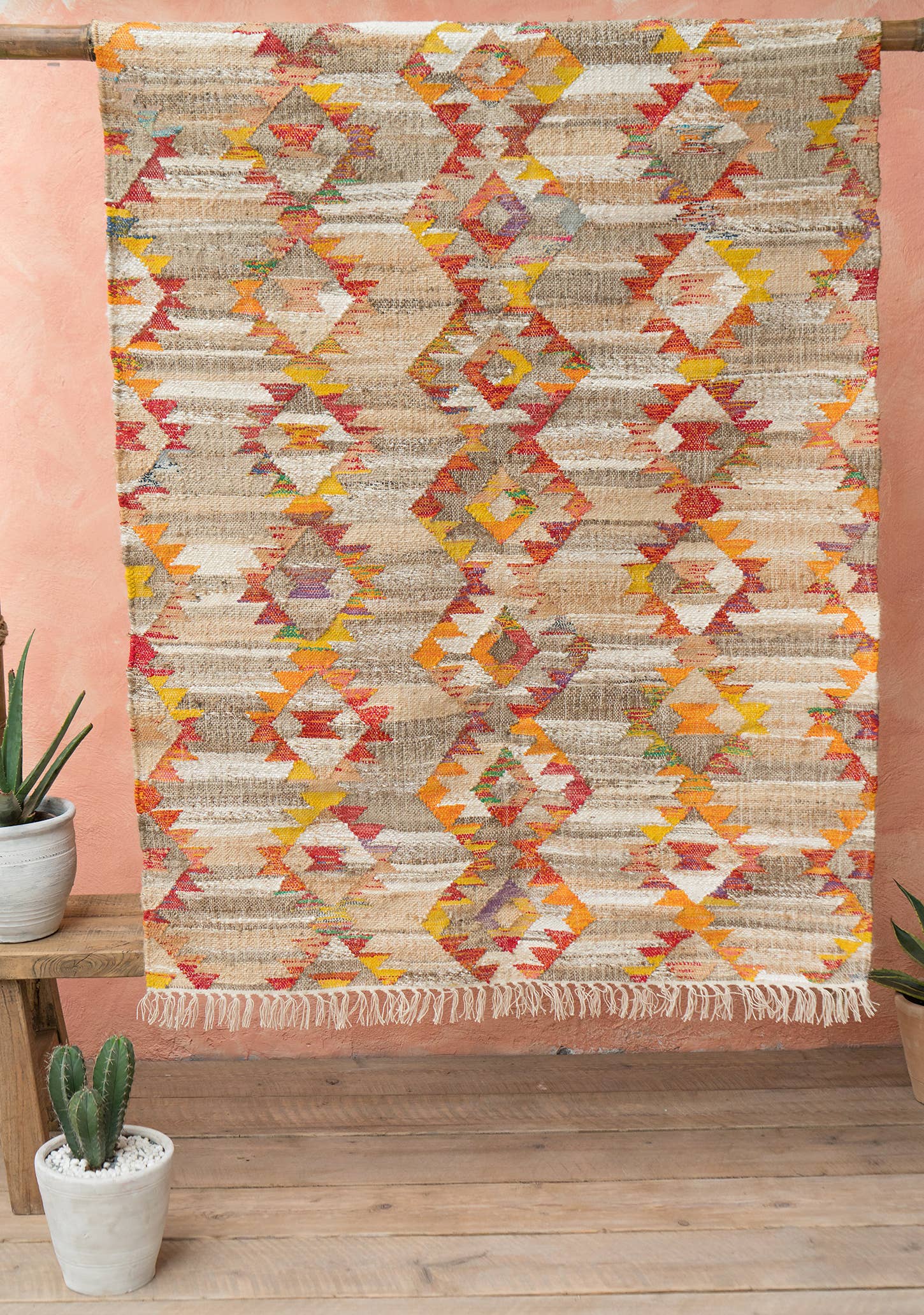 Namaste - Wholesale Area Rug - Harini Cotton/Hemp Kilim Rug, 120 X 180Cm0