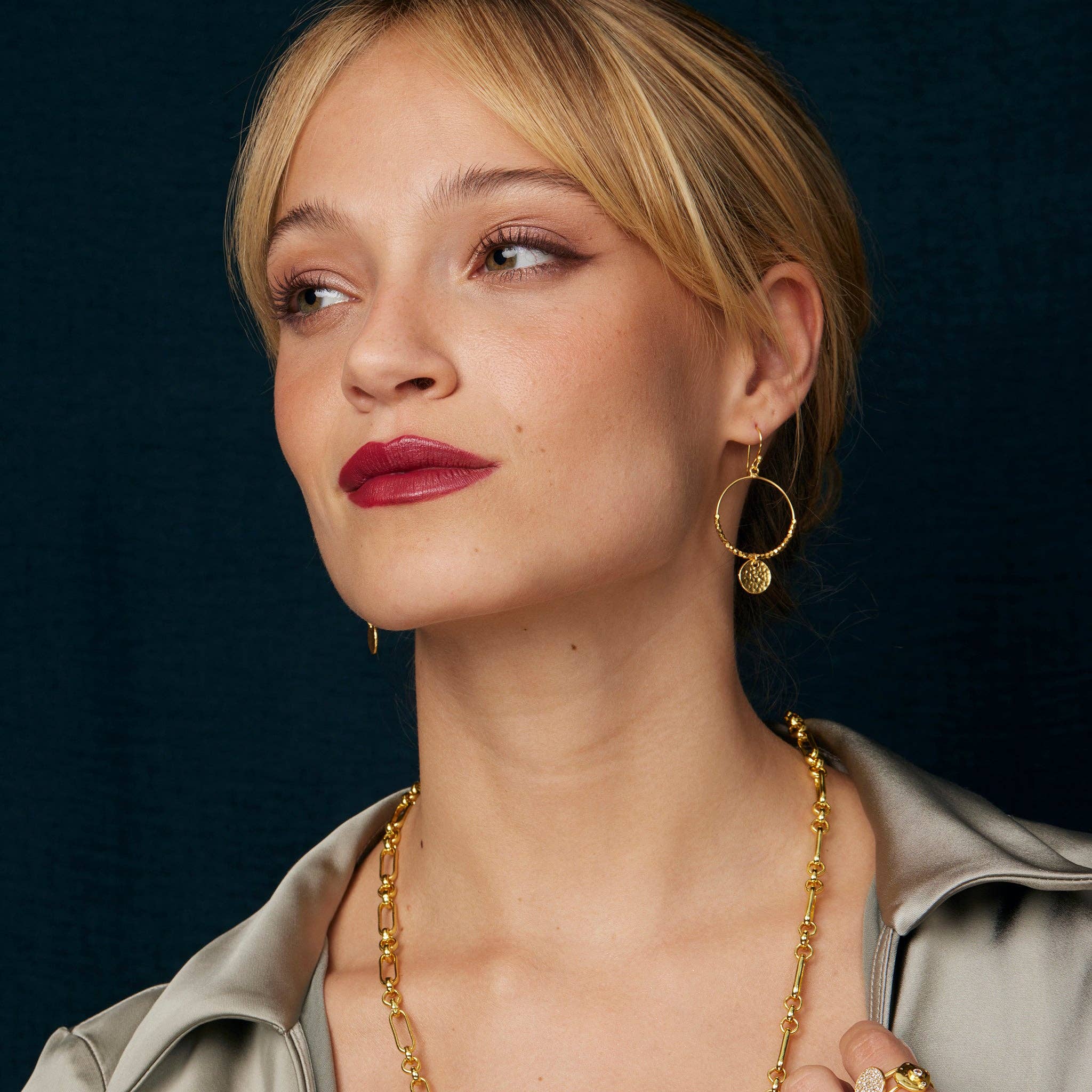 Ashiana London – Großhandel Hoops – Dominique Mini Hoops aus Gold3