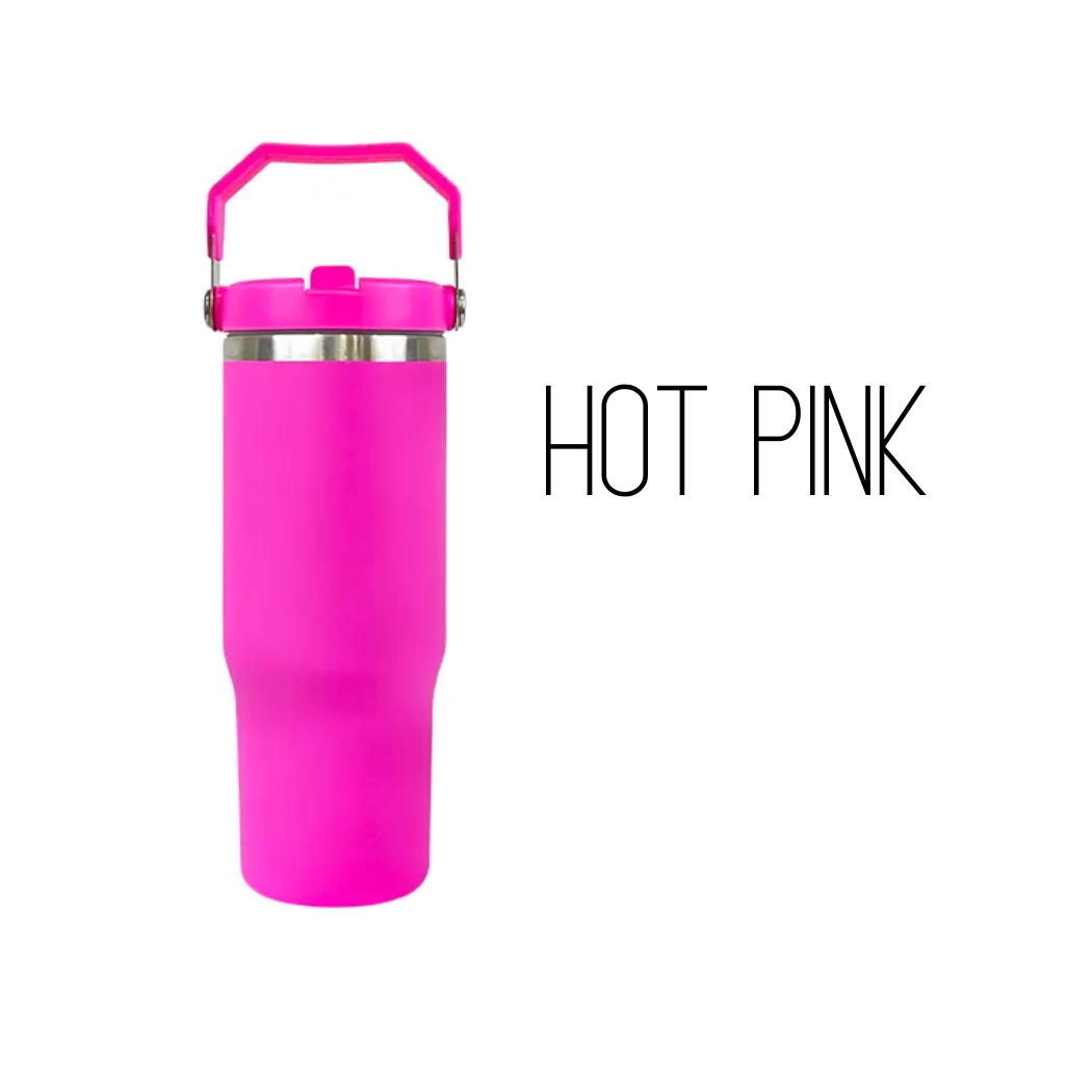 Sublimation Kings of Florida - Wholesale Insulated Mug/Tumbler - Sublimation 30-ounce Flip Straw Tumbler| Carry handle2