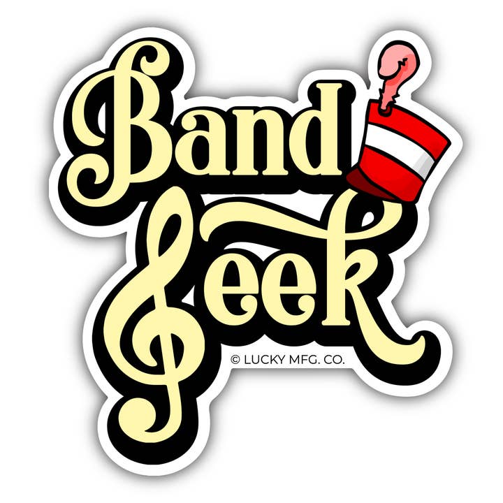 Band Geek Vinyl Sticker for wholesale by Lucky Mfg. Co.