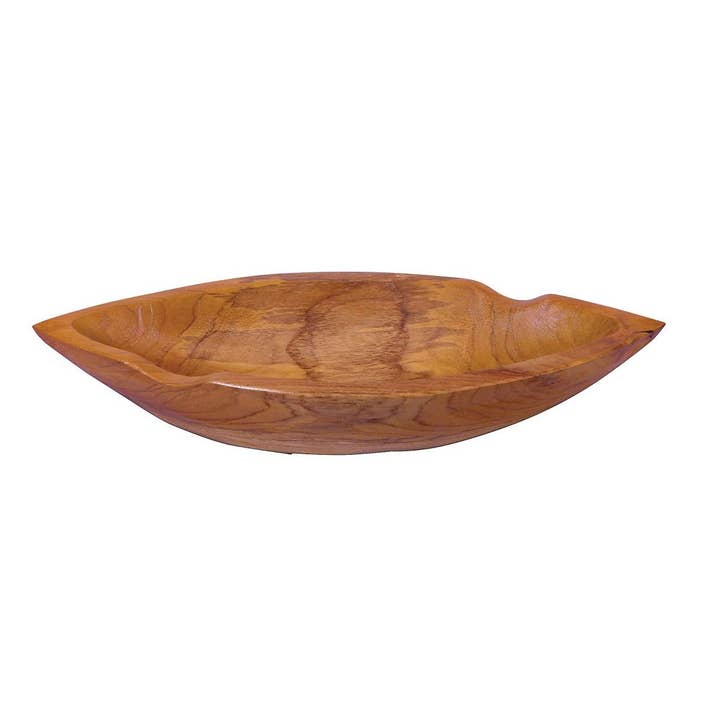 Bacon Basketware - Wholesale Planter Box - TEAK BOAT PLANTER SMALL-NATURAL