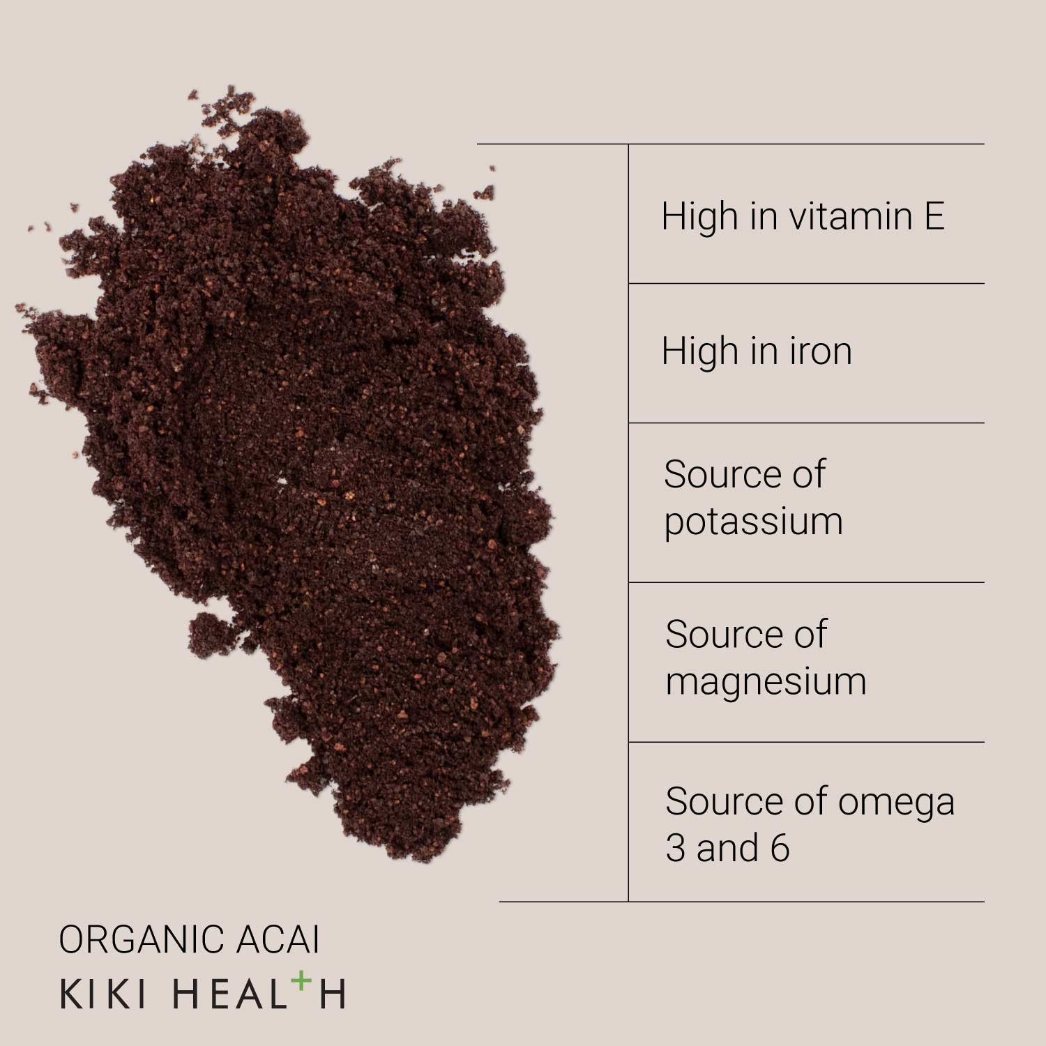 KIKI Heath – wholesale Protein/superfood powder – Organic Acai Powder - 50g1