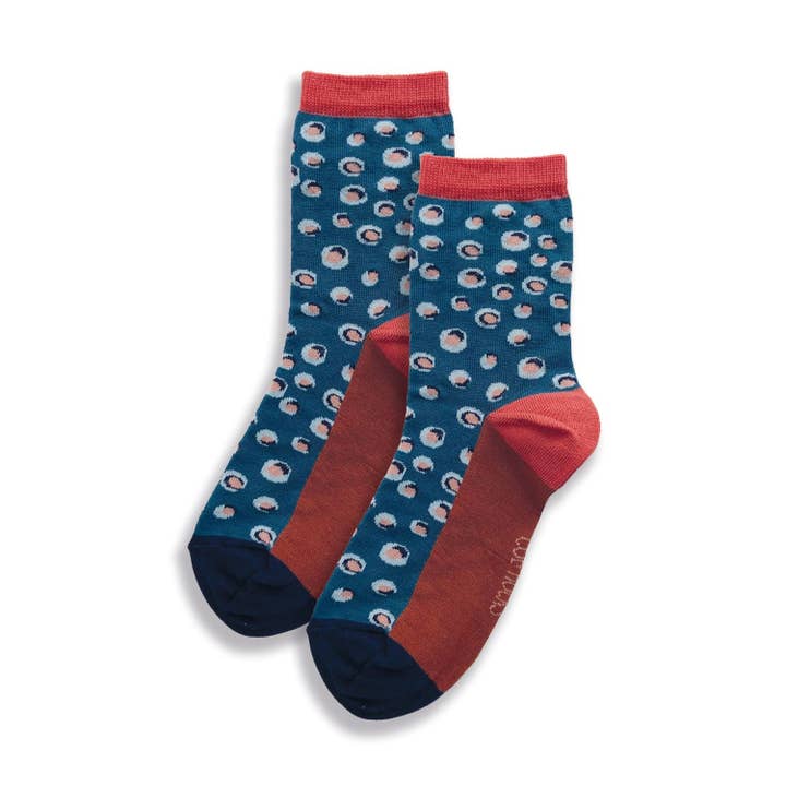 *NOVEDO* 1 paquete de calcetines de algodón con puntos de algodón para mujer, tallas 4 a 8 del Reino Unido para venta al por mayor de Cub Rocks Ltd