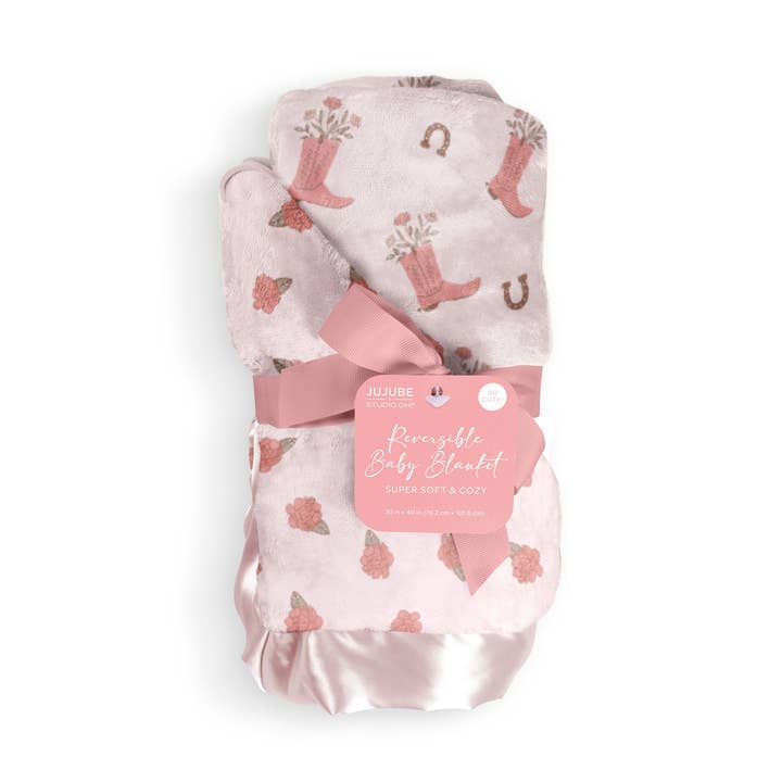 JuJuBe - Wholesale Bedding Blanket - Kids & Baby - Reversible Baby Blanket Bloomin' Boot0