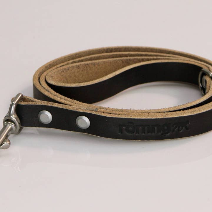 48" Genuine Leather Dog Leashes - Made in USA for wholesale by rōmng