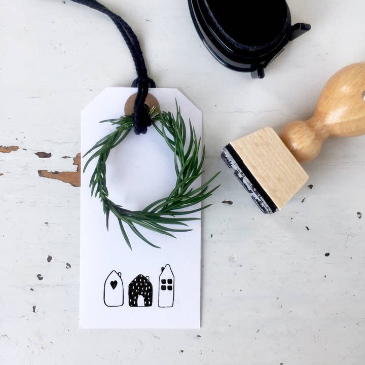 Timbro di Natale, Timbro casetta timbro motivazionale per la vendita all'ingrosso da parte di Der kleine Sperling